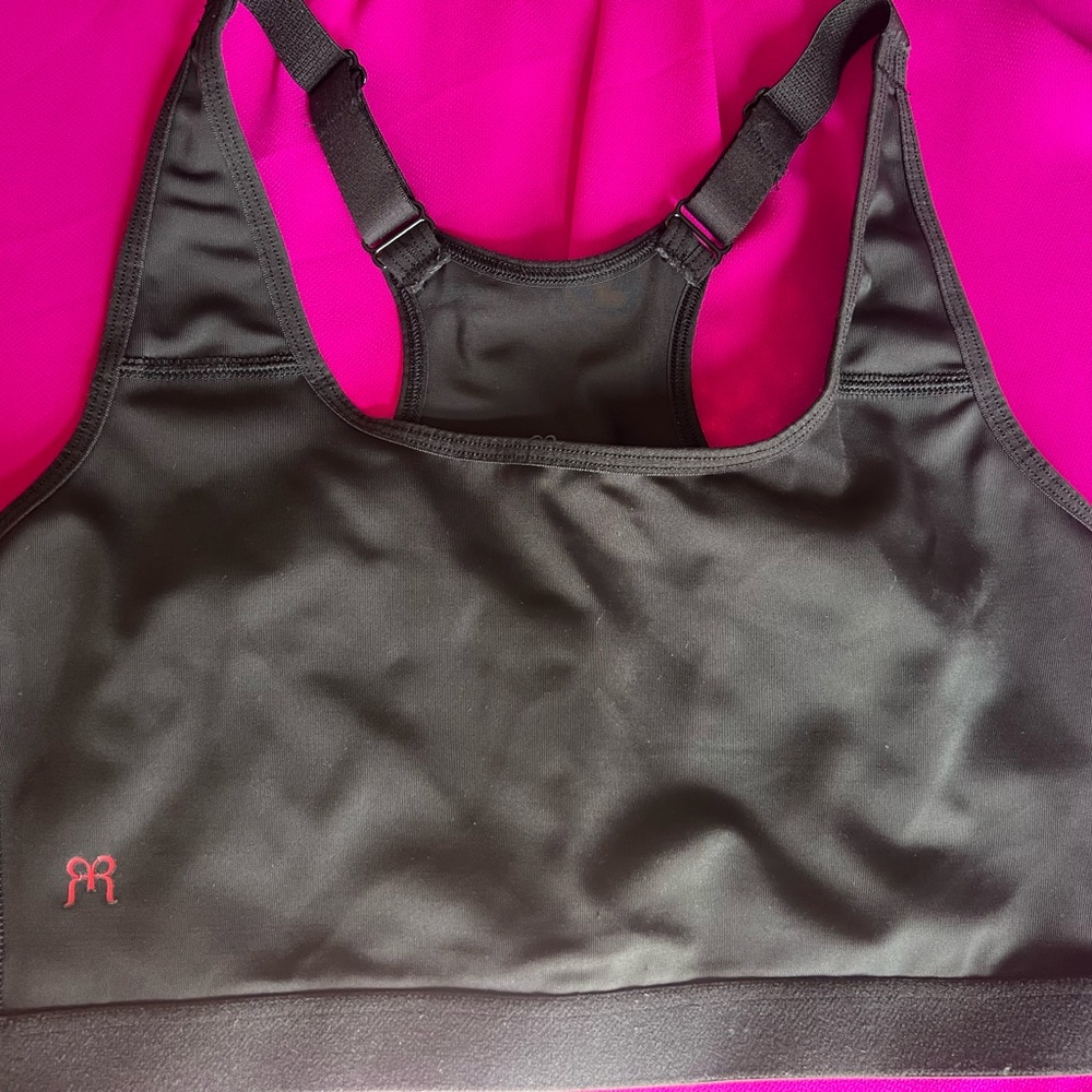 Ruby Ribbon Sports Bra Racerback Demiette Sz 38
